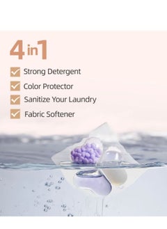 SEEDNUR Seednur Laundry Detergent Pods 4in1 Plant Extract Laundry Capsules Long Lasting Fragrance Anti-Bacterial Laundry Detergent 50 packs  - Image 4