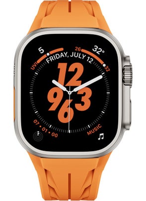 ZORE Apple Watch Ultra 49MM KRD-127 Metal Buckle Silicone Strap-Black  - Image 5