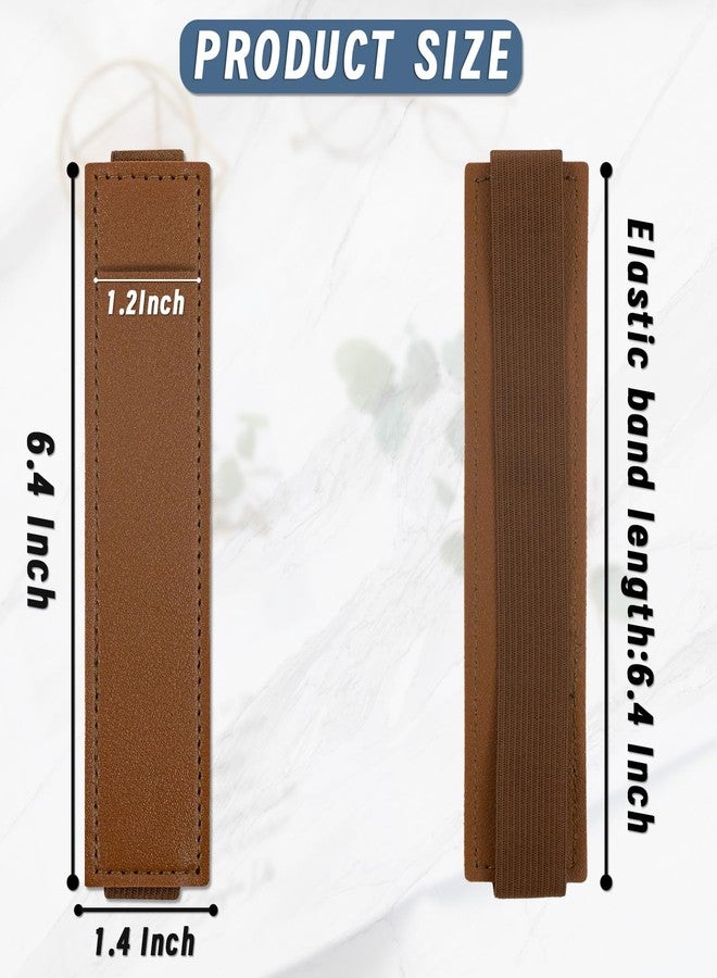 GTILE 18 Pcs Elastic Band Pen Holder, PU Leather Pen Sleeve Pouch for Notebook, Pencil Holder Straps for Office Supplies, 6.4 Inches, 6 Colors - Image 2