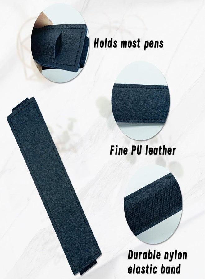 GTILE 18 Pcs Elastic Band Pen Holder, PU Leather Pen Sleeve Pouch for Notebook, Pencil Holder Straps for Office Supplies, 6.4 Inches, 6 Colors - Image 3