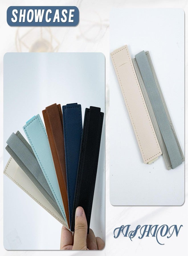 GTILE 18 Pcs Elastic Band Pen Holder, PU Leather Pen Sleeve Pouch for Notebook, Pencil Holder Straps for Office Supplies, 6.4 Inches, 6 Colors - Image 4