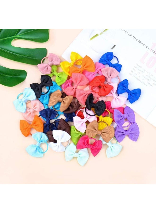 choicbaby Choicbaby 40PCS 2" Baby Hair Ties Boutique Tiny Elastic Ponytail Rubber, Toddler Hair Accessories for Baby Girls Newborn Infants Little Girl in Pair Hair Bands  - Image 5