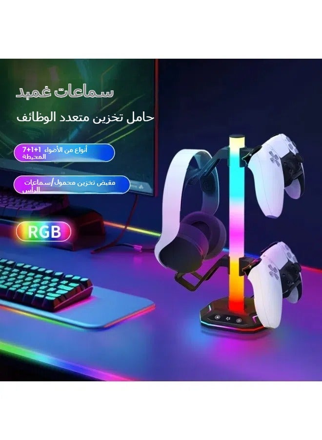 General PS5 SLIM Tabletop Ambient Light Headset Storage Bracket Windows System and Game Console Bracket RGB Glare  - Image 4