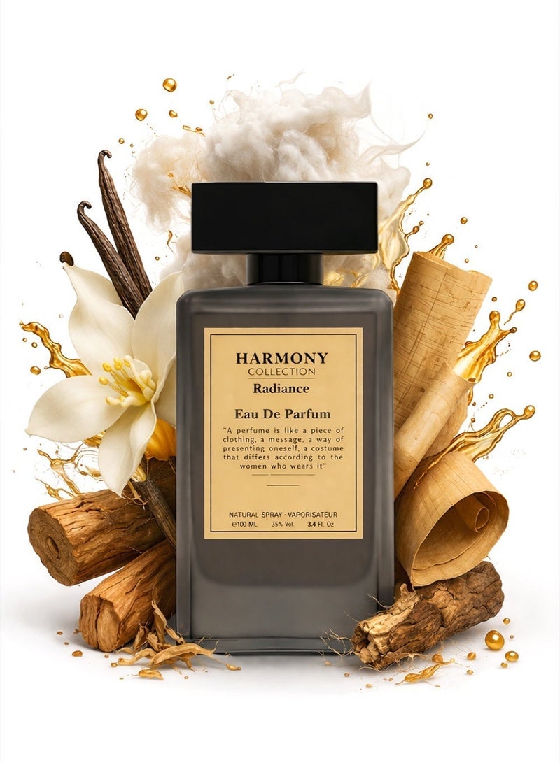 ديفينا مجموعة هارموني راديانس، عطر ١٠٠ مل | عطر خشبي حلو للنساء | عطر نسائي يدوم طويلًا برائحة الفانيليا والقرفة - Image 1