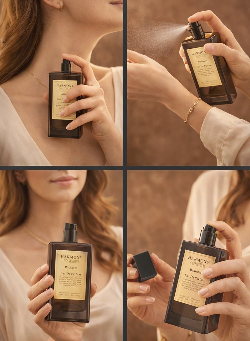 ديفينا مجموعة هارموني راديانس، عطر ١٠٠ مل | عطر خشبي حلو للنساء | عطر نسائي يدوم طويلًا برائحة الفانيليا والقرفة - Image 4