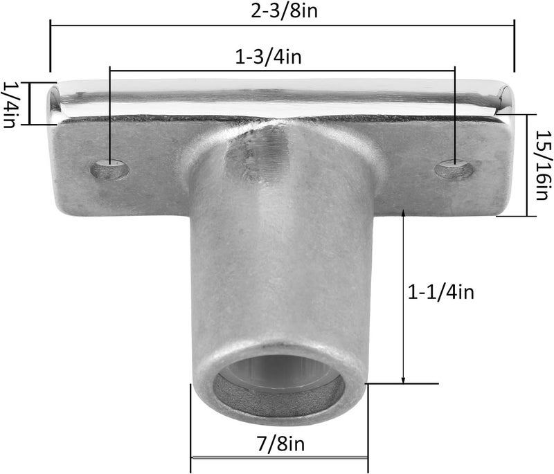 woobles Oar Lock Holder 316 Stainless Steel Top Mount Oar Lock Socket Paddle Accessories T‑Shaped Bracket for Marine Yacht - Image 4