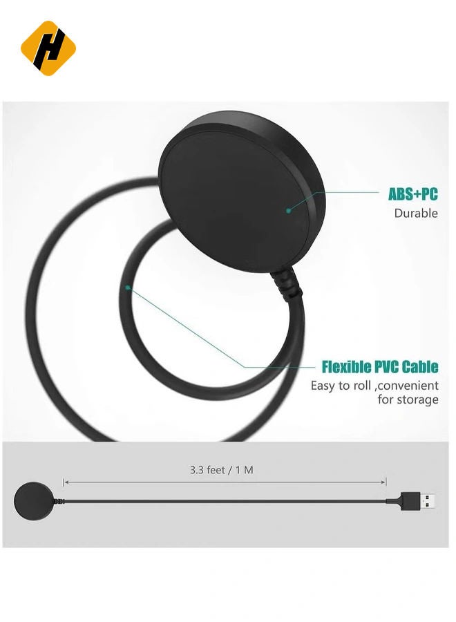 HuHa Charger Compatible with Samsung Galaxy Watch 4/4 Classic Watch3 Active 1 2 SM-R500 SM-R830 SM-R820 SM-R840 SM-R850 - USB Charging Cable 3.3ft 100cm - Image 3