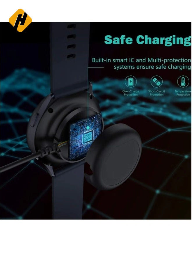HuHa Charger Compatible with Samsung Galaxy Watch 4/4 Classic Watch3 Active 1 2 SM-R500 SM-R830 SM-R820 SM-R840 SM-R850 - USB Charging Cable 3.3ft 100cm - Image 5