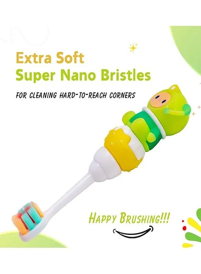 Ferio Tooth Brush Set for Kids with Cute Character Handle & Supersoft Bristles | Toothbrush Set | Manual Toothbrush for Kids 2-5 Year | Boys and Girls | Multicolour (Pack of 1) - Image 5