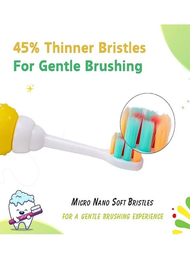 Ferio Tooth Brush Set for Kids with Cute Character Handle & Supersoft Bristles | Toothbrush Set | Manual Toothbrush for Kids 2-5 Year | Boys and Girls | Multicolour (Pack of 1) - Image 2