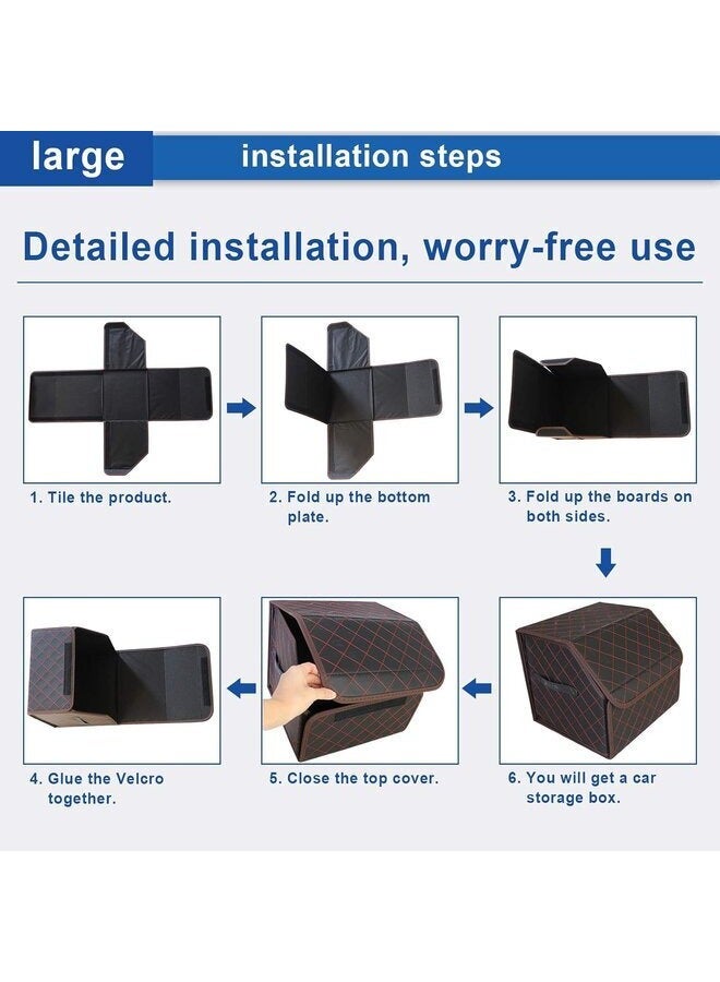 Generic Multipurpose Collapsible Car Trunk Storage Organizer with Lid, Detachable, Dustproof, Black - Image 3