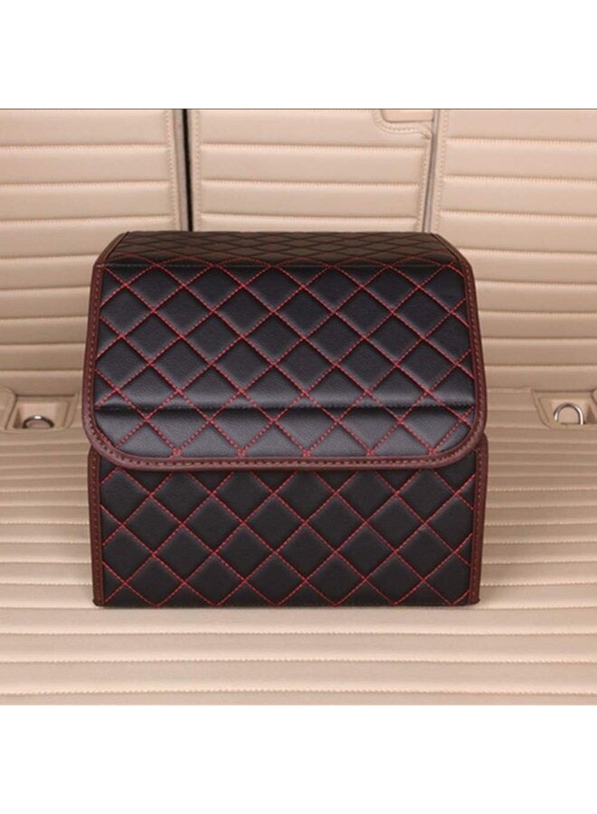 Generic Multipurpose Collapsible Car Trunk Storage Organizer with Lid, Detachable, Dustproof, Black - Image 4