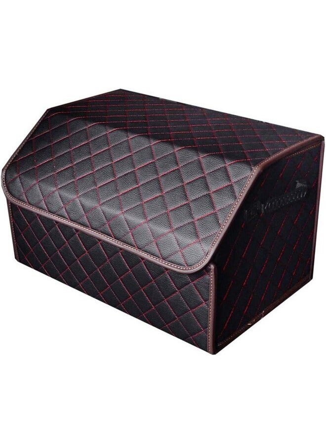 Generic Multipurpose Collapsible Car Trunk Storage Organizer with Lid, Detachable, Dustproof, Black - Image 1