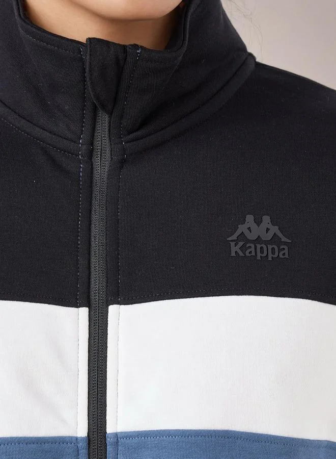 Kappa BLUE Kappa Men Regular Fit Colourblock Hoodie for Men | Best Price UAE