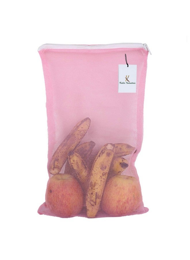 Kuber Industries Reusable Mesh Fridge Bag|Plain Design With Microfiber Material|Zipper Plus Handy (Assorted) (Pack of 6)