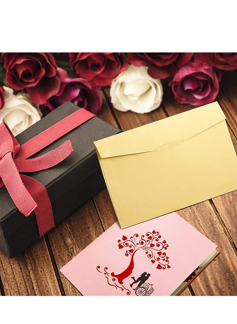 Zikra Love Tree Pop Up Card for Girlfriend Happy Romantic Birthday Wedding Thank You Cards 3D Up Handmade Proposal - Image 4