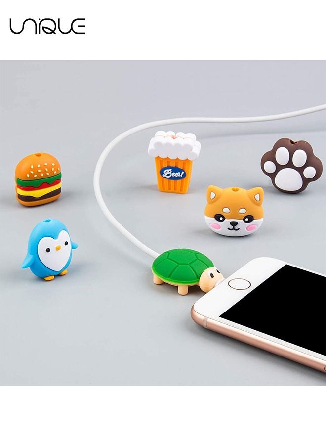 يونيك 20 قطعة حامي الكابل ، موفر الكابل ، رفاق كابل شحن الفاكهة ، مجموعات حماية الكابلات المتوافقة مع كابل شاحن iPhone iPad فقط - Image 4