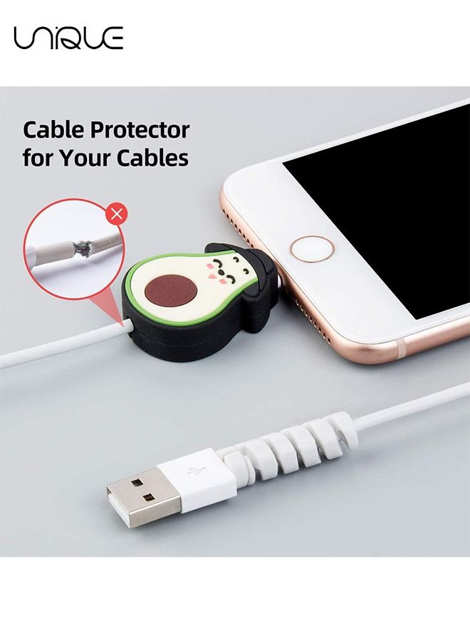 يونيك 20 قطعة حامي الكابل ، موفر الكابل ، رفاق كابل شحن الفاكهة ، مجموعات حماية الكابلات المتوافقة مع كابل شاحن iPhone iPad فقط - Image 2