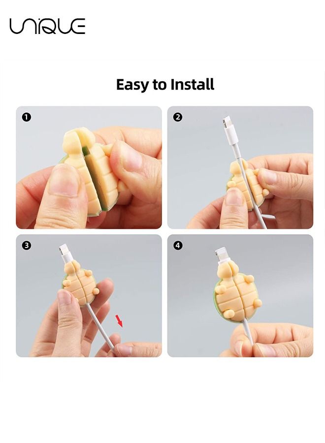 يونيك 20 قطعة حامي الكابل ، موفر الكابل ، رفاق كابل شحن الفاكهة ، مجموعات حماية الكابلات المتوافقة مع كابل شاحن iPhone iPad فقط - Image 3