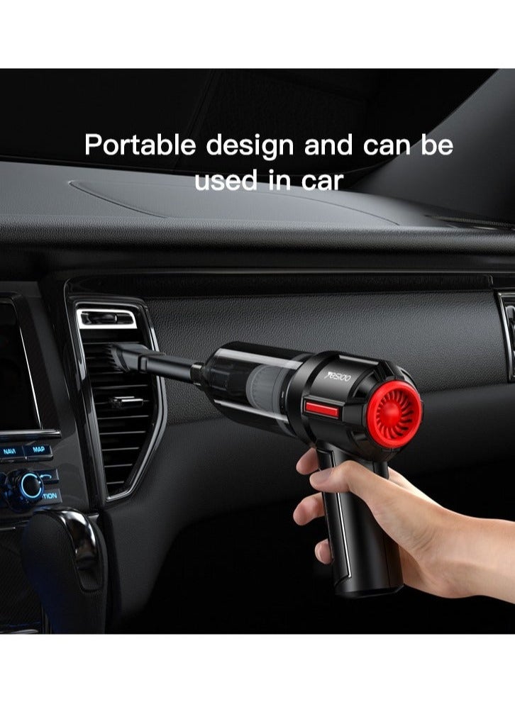 Yesido VC03 4500Pa Rechargeable Wireless Mini Portable Handheld Vacuum Cleaner – Powerful 4500PA Suction for Home, Car, Office – Cordless Design with 2000mAh Battery – Compact, Lightweight Vacuum Cleaner for Quick and Efficient Cleaning – Easy to Use and Maintain - Image 3