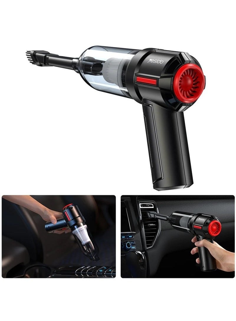 Yesido VC03 4500Pa Rechargeable Wireless Mini Portable Handheld Vacuum Cleaner – Powerful 4500PA Suction for Home, Car, Office – Cordless Design with 2000mAh Battery – Compact, Lightweight Vacuum Cleaner for Quick and Efficient Cleaning – Easy to Use and Maintain - Image 5