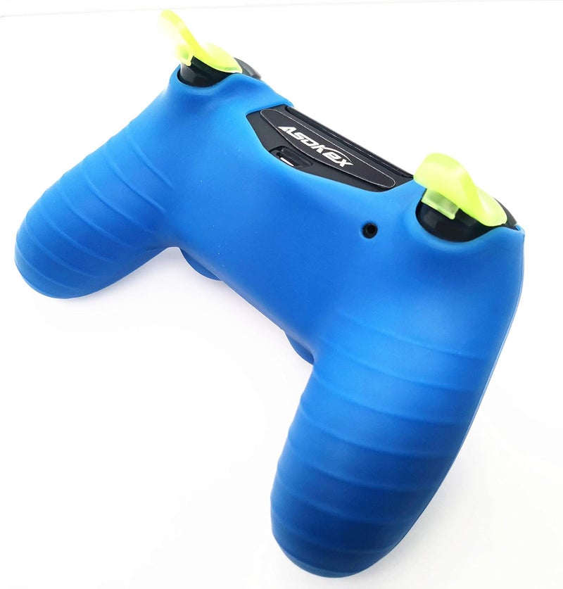 Asokex Ps4 Controller Skin Silicone Case Grip Glow in Dark Protective Cover for PS4/slim/Pro Dualshock 4 Controller(Glow Royal Blue) - Image 5