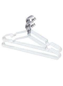 TYCOM Tycom Non-Slip Steel Hangers - Suit Hangers (20 Pack) Ultra Thin Space Saving Clothes Hangers Hold Up-to 10 Lbs, for Coats, Jackets, Pants, Dress Clothe- Steel Paint White 20P  - Image 1