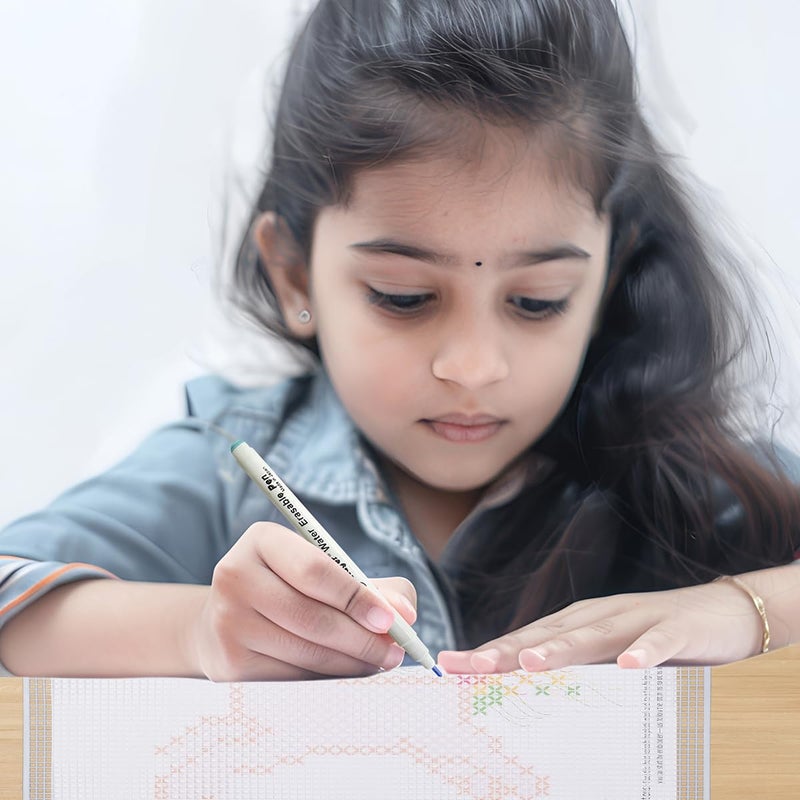 picknMAKE Cross Stitch Kit for Kids | Beginner DIY Unicorn Embroidery Craft Kit | DIY Learning & Hobby Craft Kit | Includes Plastic Mesh, Needle, Wool Yarn, Magic Pen & Instructions - Image 4