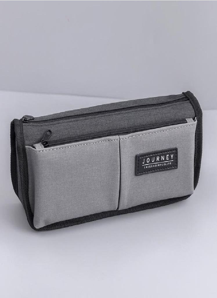 Eckek - Pen Bag Extended Canvas Pen Bag School Large Capacity Pen Bag Boy Pen Bag Simple Pen Bag Student Stationery Bag Large Pen Bag - Image 1