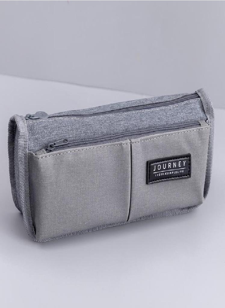 Eckek - Pen Bag Extended Canvas Pen Bag School Large Capacity Pen Bag Boy Pen Bag Simple Pen Bag Student Stationery Bag Large Pen Bag - Image 1