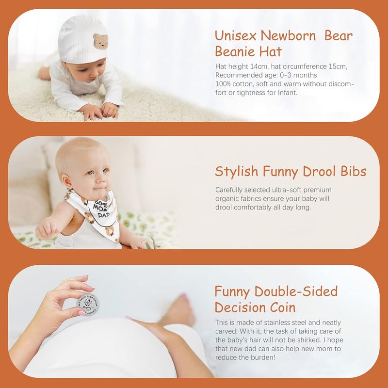 Suhctuptx New Mom Gifts for Women 9 Pcs Best Pregnancy Gifts Basket for New Parents Gender Reveal Ideas Gift Set for First Time Mom Dad Expecting Parents to Be Gender Reveal Baby Shower Newborn - Image 5
