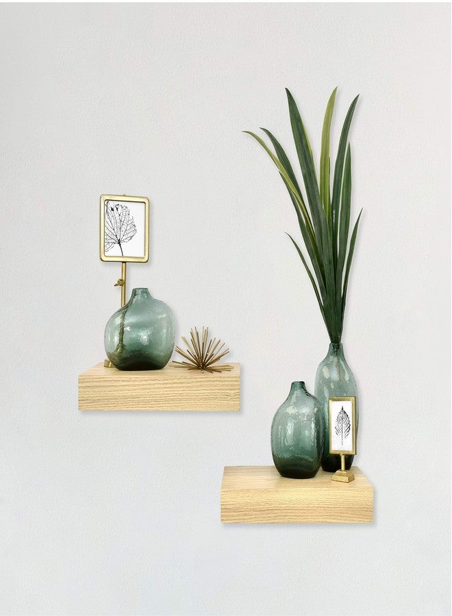 MCS Natural Woodgrain Floating Shelves, 12 Inch x 8 Inch, Set of 2, 12 x 8 - Image 1