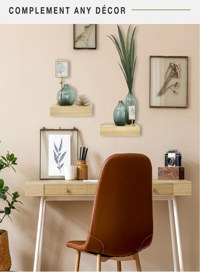 MCS Natural Woodgrain Floating Shelves, 12 Inch x 8 Inch, Set of 2, 12 x 8 - Image 2