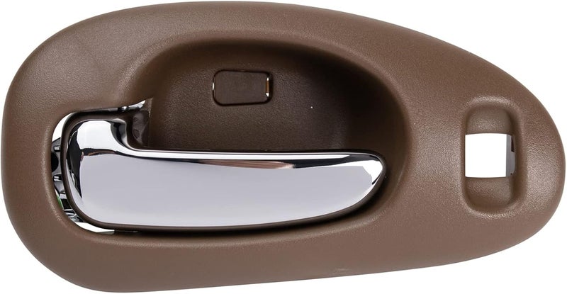 TRQ Front Left Interior Door Handle - Chrome & Beige - Image 1