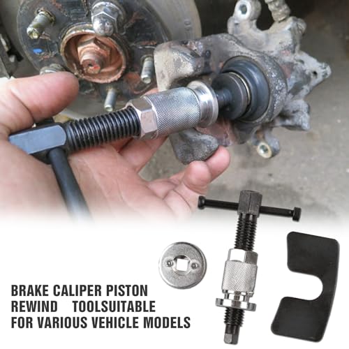 Couslcd Car Brake Piston Wind Back Tool Auto Rear Brake Pad Wind Back Tool Brake Caliper Wind Back Tool for Replacement of Rear Brake Pad - Image 5