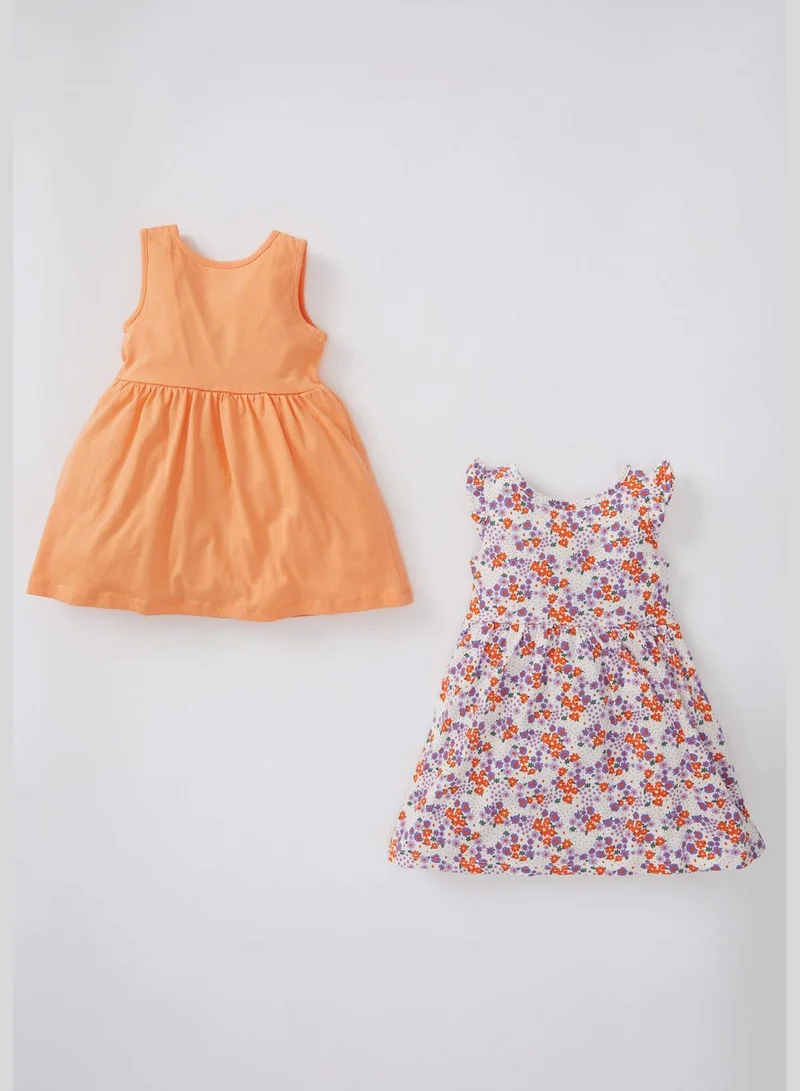 DeFacto 2 Pack Sleeveless Daisy Print Mini Dresses