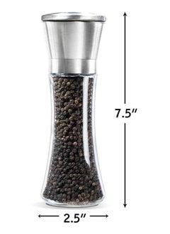 Salt & Pepper Grinder Set – 2-Pack Adjustable Ceramic Grinders for Fresh Spices, Precision Grinding, Easy-to-Use, Durable Spice Mill, Adjustable Coarseness, Perfect for Kitchen, Dining, and Seasoning, Modern Salt and Pepper Shakers. - pzsku/Z7195E0347142875A283FZ/45/_/1726669871/0de7af43-8d24-45f5-af3f-2e62fa5e5a78