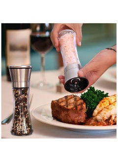 Salt & Pepper Grinder Set – 2-Pack Adjustable Ceramic Grinders for Fresh Spices, Precision Grinding, Easy-to-Use, Durable Spice Mill, Adjustable Coarseness, Perfect for Kitchen, Dining, and Seasoning, Modern Salt and Pepper Shakers. - pzsku/Z7195E0347142875A283FZ/45/_/1726669892/223f2f8d-0ee8-4603-8fa9-44de5fa4f203