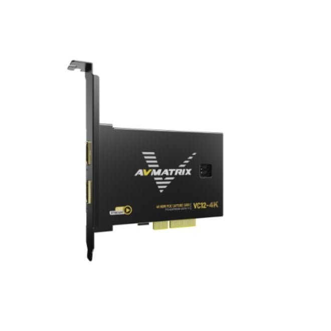 AVMATRIX VC12-4K — بطاقة التقاط HDMI عبر منفذ PCIe بدقة 4K، تدعم الإدخال والتقاط الفيديو بدقة تصل إلى 4K60 ومعدل بيانات يصل إلى 800 ميجابت في الثانية. - Image 2