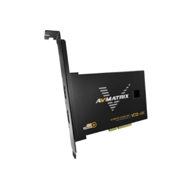 AVMATRIX VC12-4K — بطاقة التقاط HDMI عبر منفذ PCIe بدقة 4K، تدعم الإدخال والتقاط الفيديو بدقة تصل إلى 4K60 ومعدل بيانات يصل إلى 800 ميجابت في الثانية. - Image 5