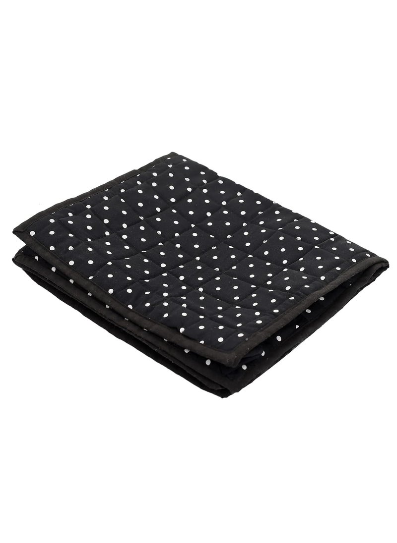 Kuber Industries Kuber Industries Dot Printed Cotton Garments Storage Bag For Undergarments Lingerie Innerwear Socks Dipper With 2 Tranasparent Compartment Pack of 2 Black 45KM036  - Image 2