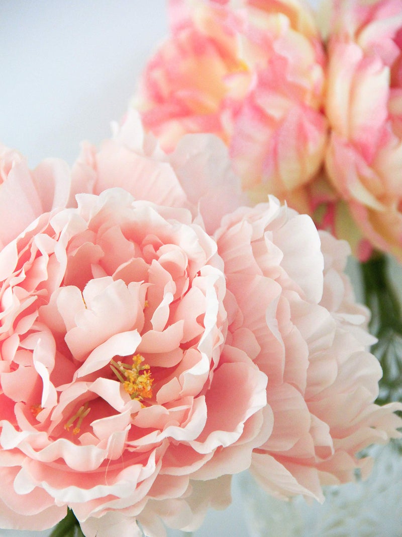 Tinsow Artificial Peony for Home Decoration, 5 Pcs Faux Peonies with Stems, Silk Flowers Bouquet for Wedding Decoration and Flower Arrangement - Image 4