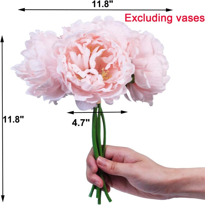 Tinsow Artificial Peony for Home Decoration, 5 Pcs Faux Peonies with Stems, Silk Flowers Bouquet for Wedding Decoration and Flower Arrangement - Image 5