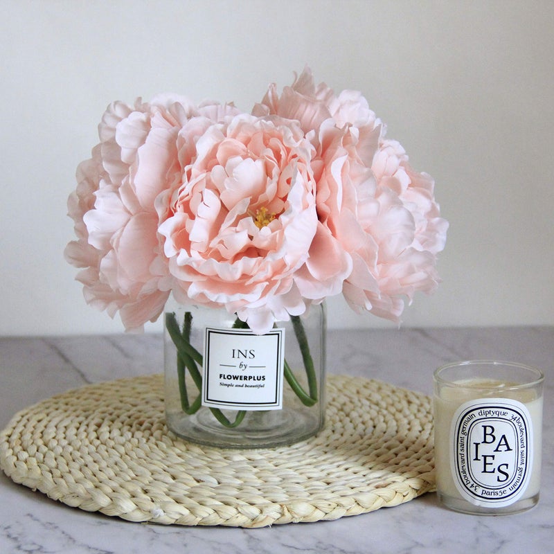 Tinsow Artificial Peony for Home Decoration, 5 Pcs Faux Peonies with Stems, Silk Flowers Bouquet for Wedding Decoration and Flower Arrangement - Image 3