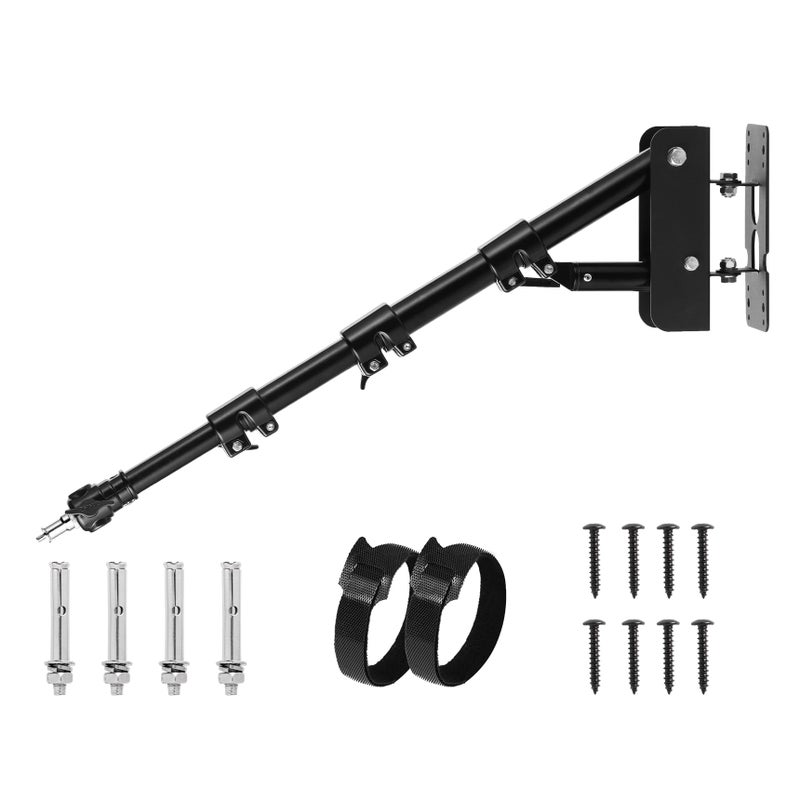 Selens Selens Wall Mounting Triangle Boom Arm 47-100 cm, Support 180 Degree Rotation, Ring Light Wall Mount for Photography Photo Studio, Beauty Salons, Ring Light and Flash Light - Image 1