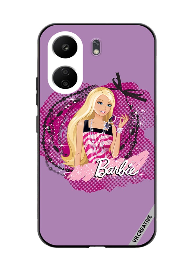 VR CREATIVE Protective Case Cover For Xiaomi Redmi 13C Logo Barbie Design Multicolour - Image 1