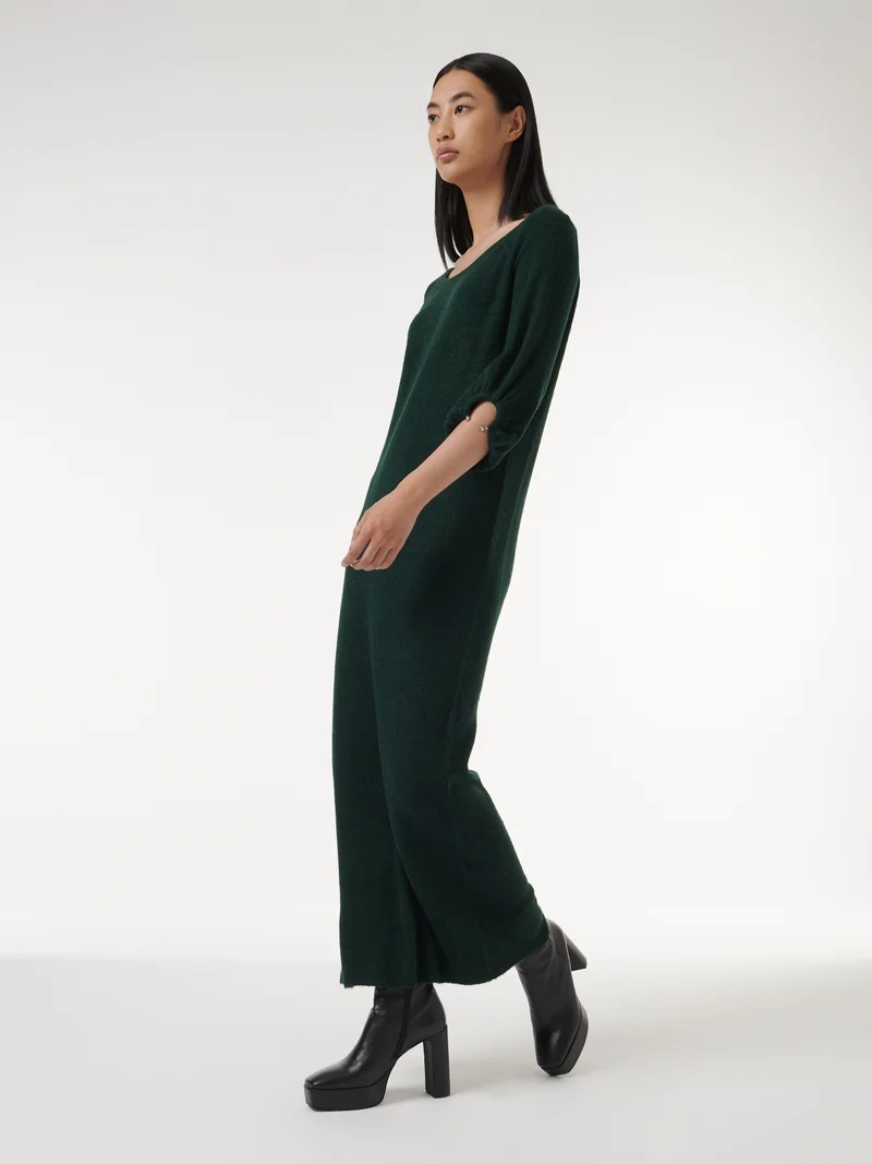 ليم قفطان مُحاك بأكمام فضفاضة