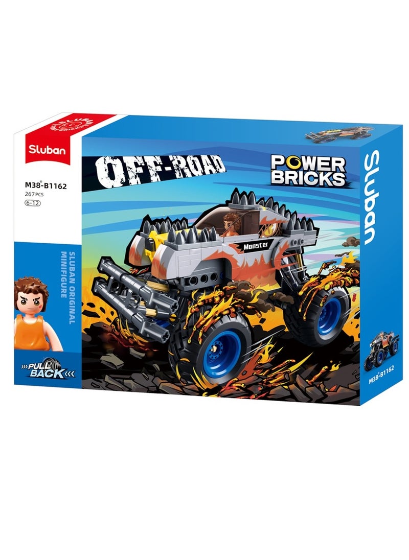 Sluban Sluban - Power Bricks Wind-up Silver Firebird Off-Road Monster 267 Pieces - M38-B1162  - Image 1