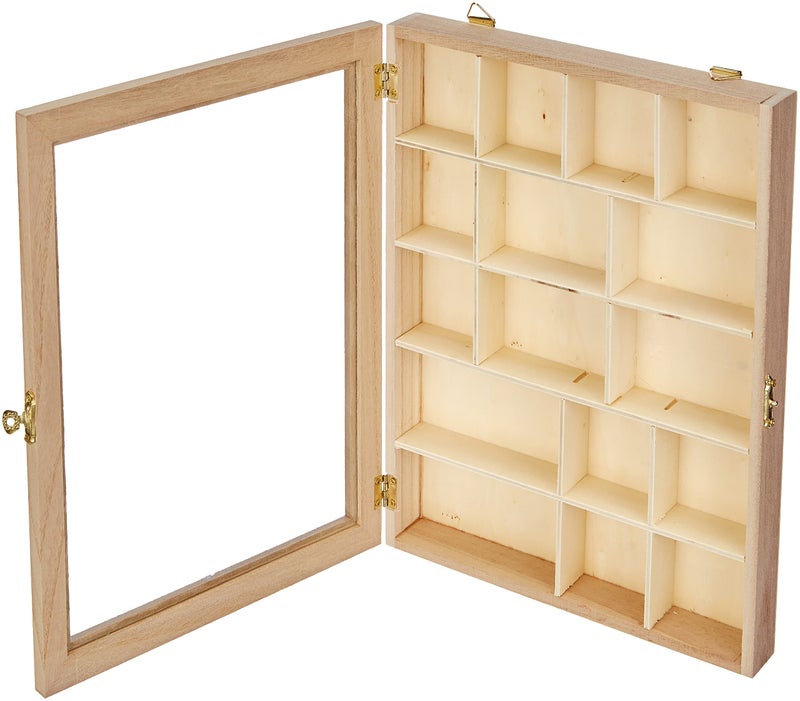 Artemio Display case, Wood, Beige, 23 x 28 x 4 cm - Image 2