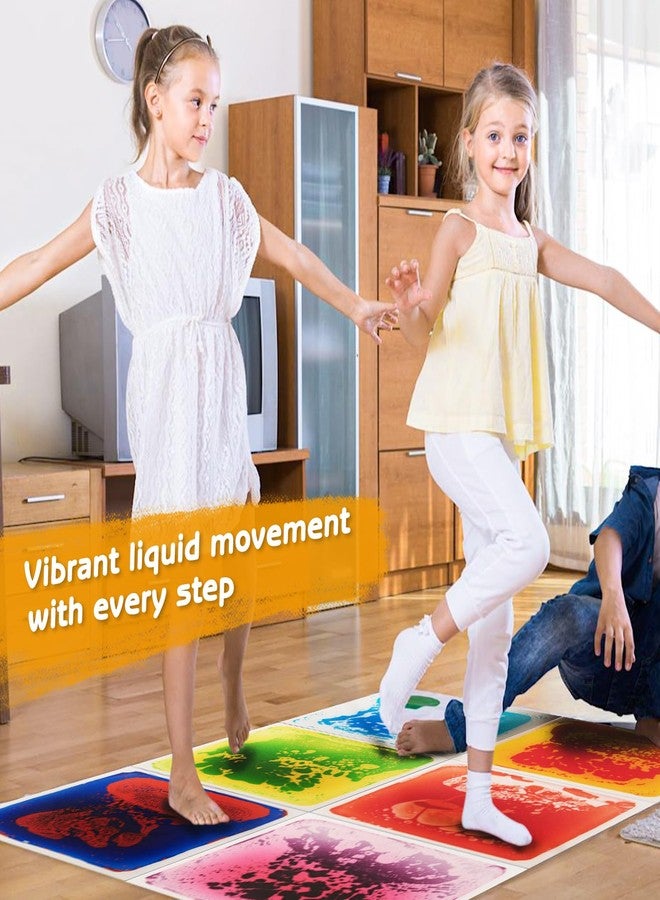 WOWSTAR 12" x 12" Sensory Floor Tiles, 4 Sensory Tiles, Liquid Floor Tiles, Lava Tiles - Image 3